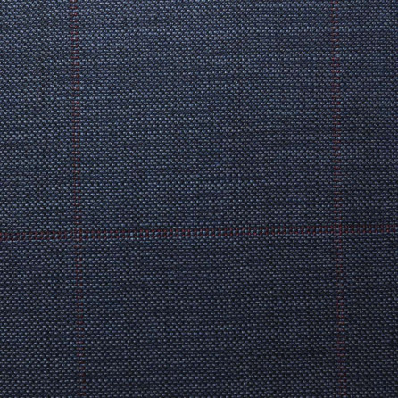 D528/1 Vercelli CV - Vải Suit 95% Wool - Xanh Dương Caro